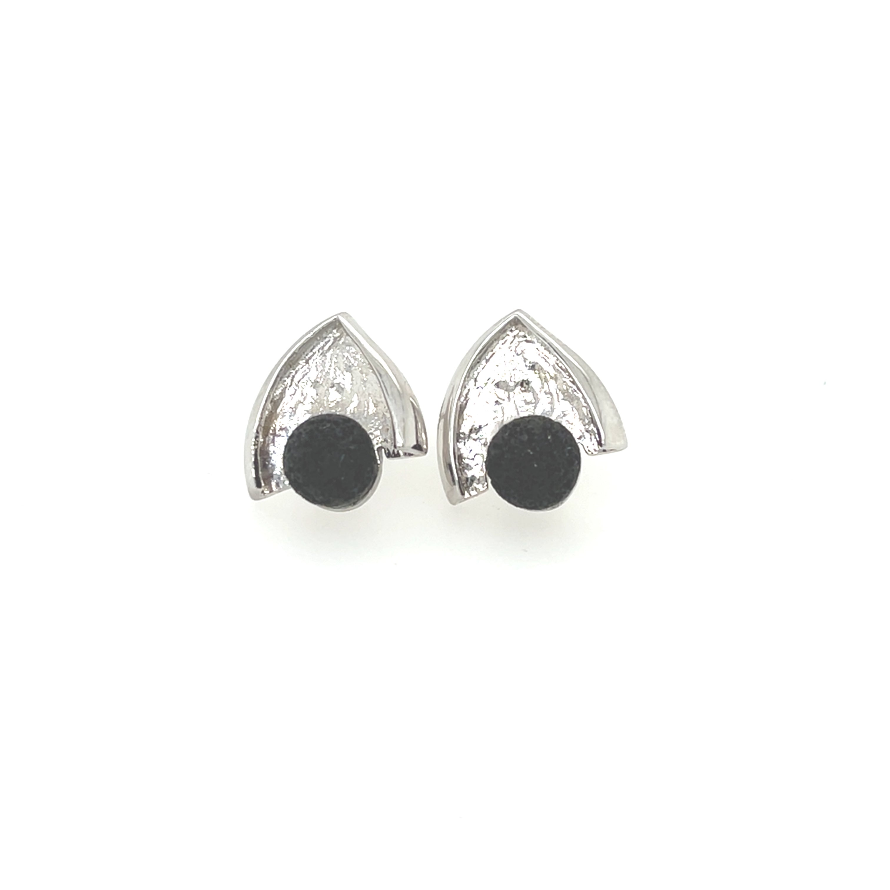 Earrings - silver - lava