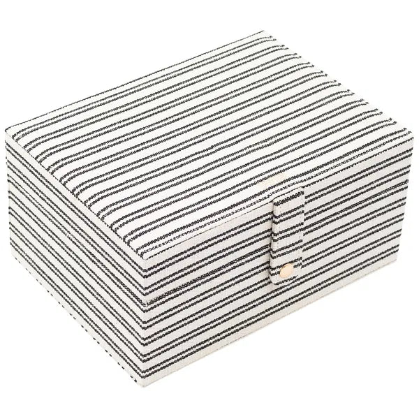 Skartgripaskrín - stórt - Svart og hvítt