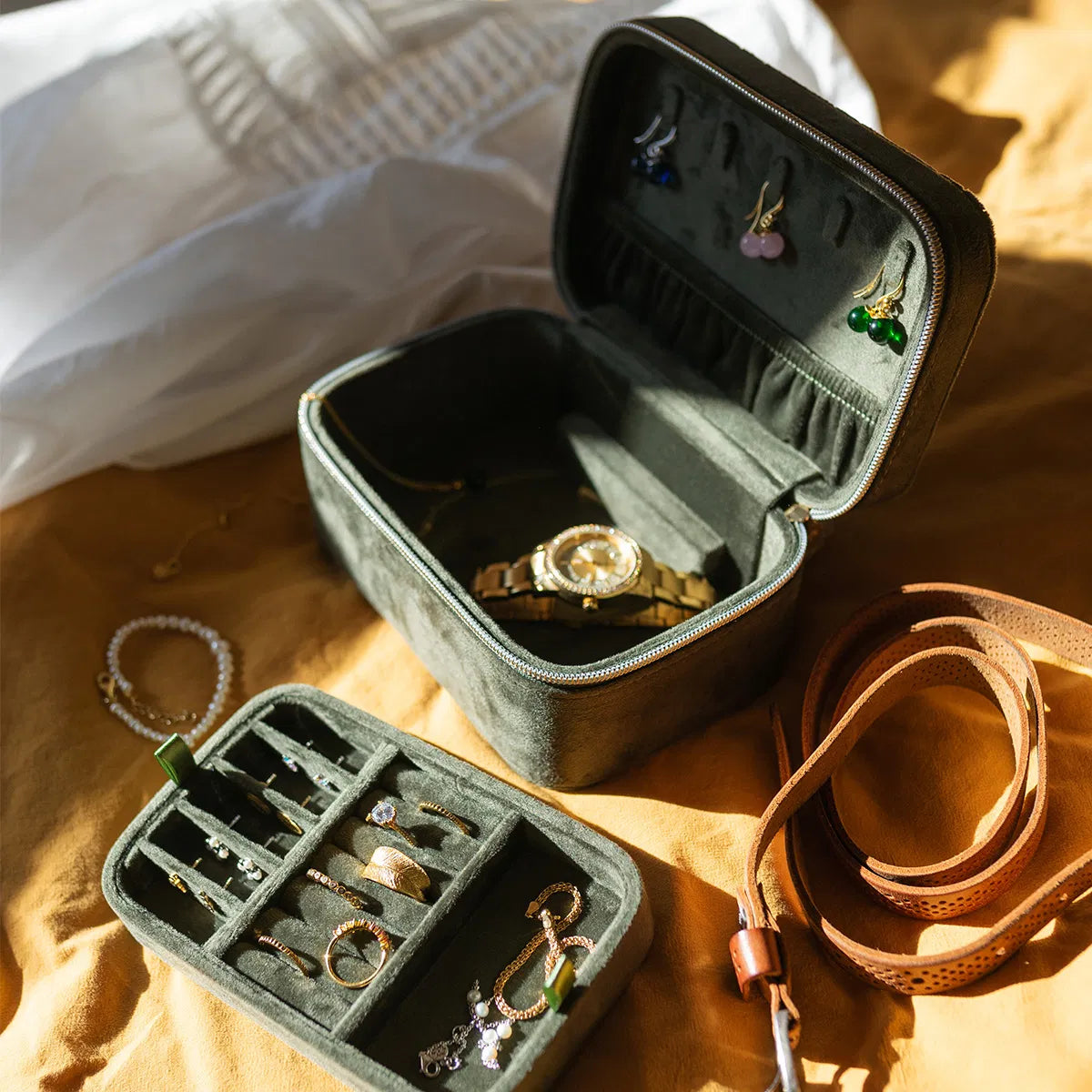 Skartgripaskrín - Ferða - Grænt